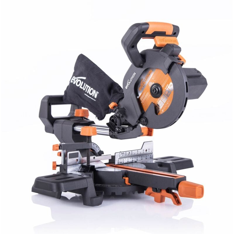foto del prodotto evolution r185sms 185 mm troncatrice scorrevole con capacit di taglio multi materiale 45 smusso, 50 bisello guida laser lama multiuso