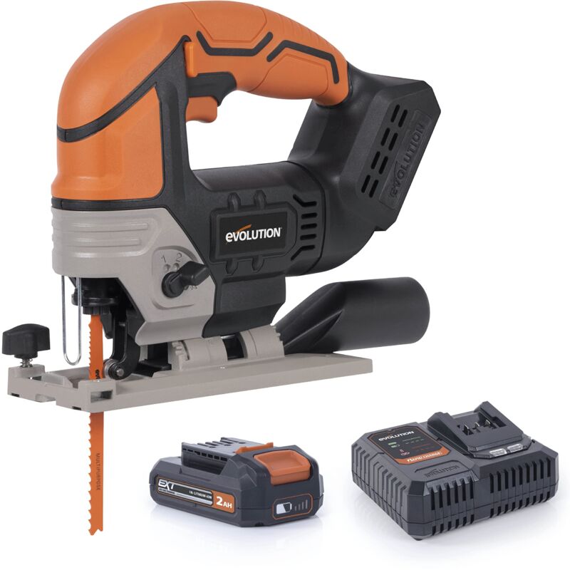 foto del prodotto evolution seghetto alternativo a batteria r90jgs li 18 v li ion ext inc lame multimateriale