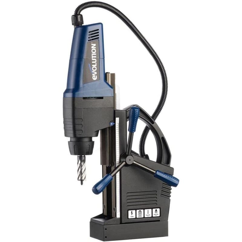 foto del prodotto evomag42 42 mm trapano magnetico industriale per acciaio qualit industriale ideale per ponti, scheletri in acciaio e impalcature mandrino e