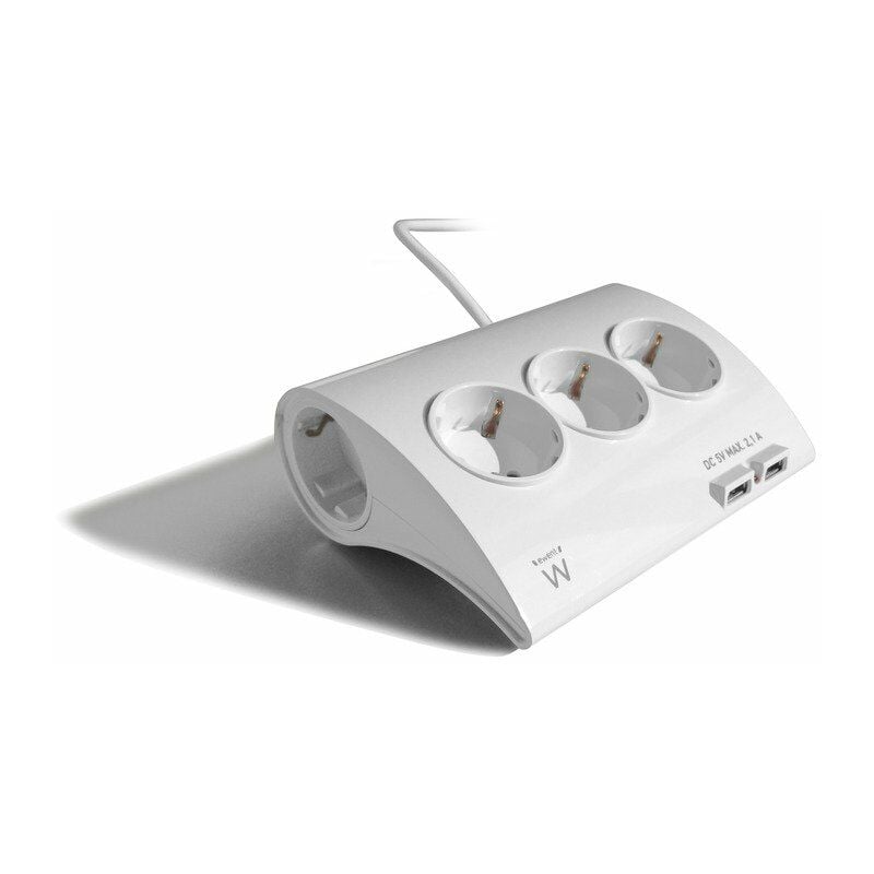 foto del prodotto ewent ew3935 prolunghe e multiple 1,5 m 5 presa e ac interno bianco