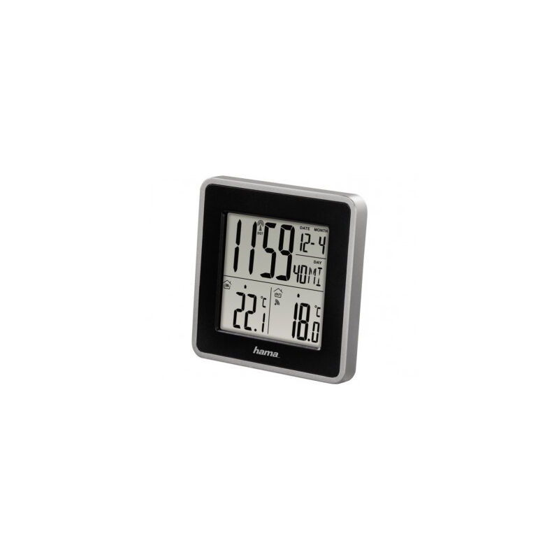 foto del prodotto ews intro nero, argento stazione meteorologica nero, argento, termometro da interno de, termometro da esterno, termometro, 0 50 c, 32 122 f,
