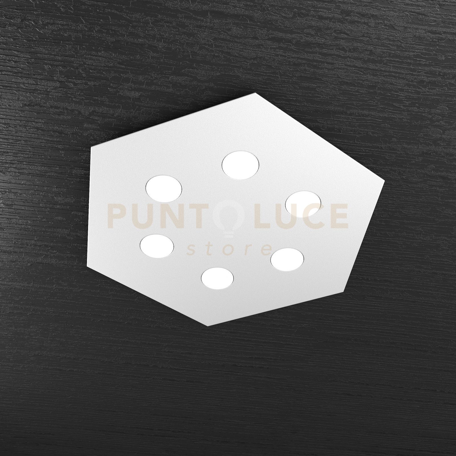 foto del prodotto exagon plafoniera 6 luci grigio 1142 pg gr