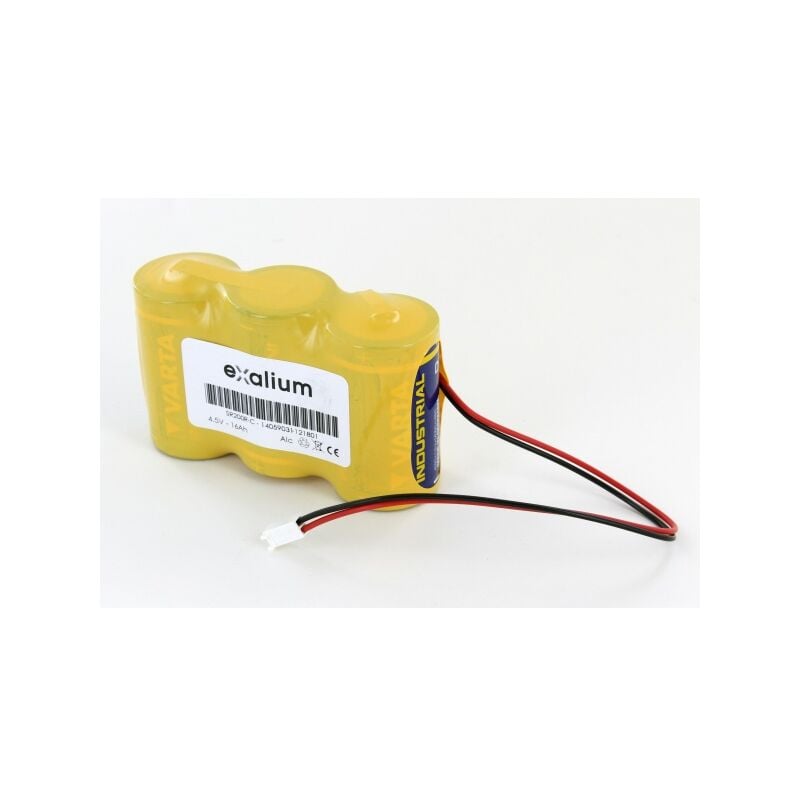 foto del prodotto exalium premium pacco batteria da 4,5v 16ah per sirena allarme sr200r, regina