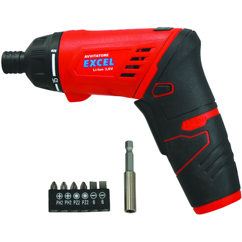 foto del prodotto excel avvitatore a batteria li ion 3,6v