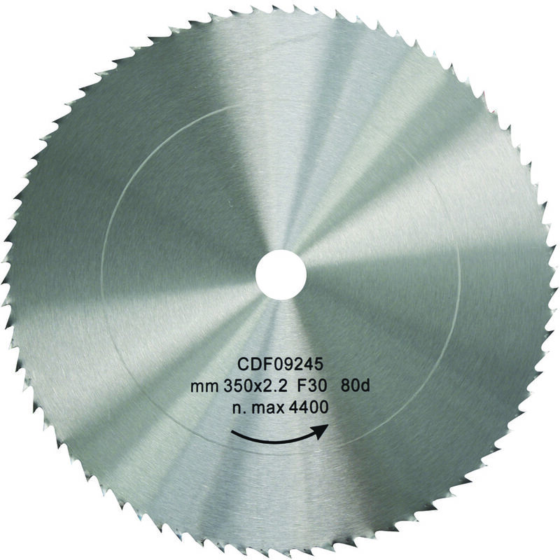 foto del prodotto excel disco lama circolare cromo vanadio dentatura normale mm.550 foro 30 denti 80 sp.mm.3,0