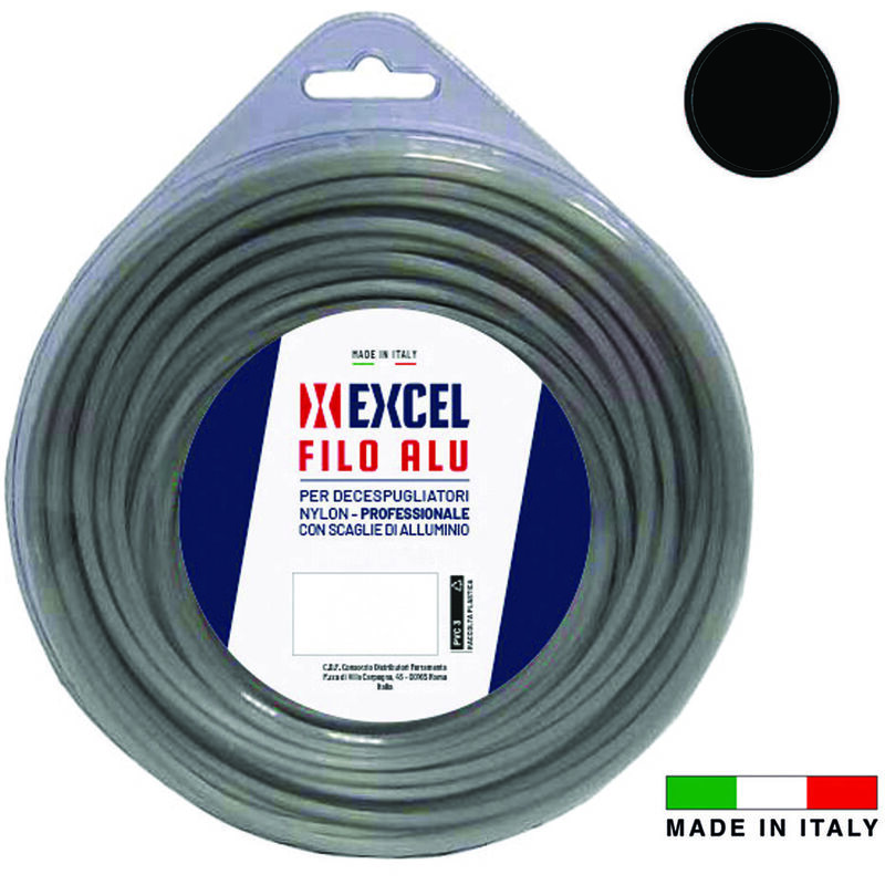 foto del prodotto excel filo per decespugliatore in nylon tondo alu mm.2,4 in matassa da mt.87