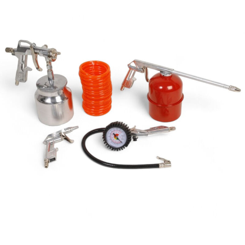 foto del prodotto excel kit per compressori aria compressa 5 pezzi con attacchi a baionetta gonfia e vernicia