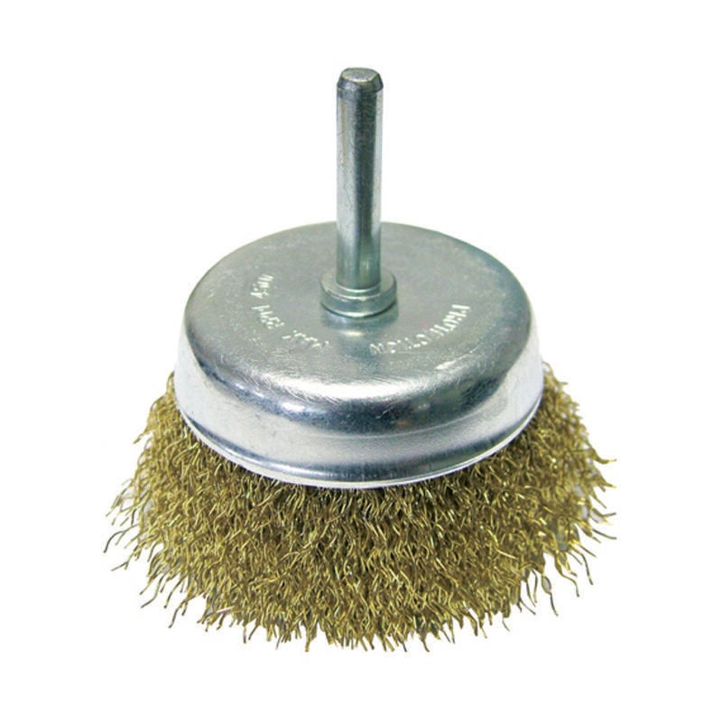foto del prodotto excel spazzola a tazza fili acciaio per trapano extra mm.50 codolo mm.6