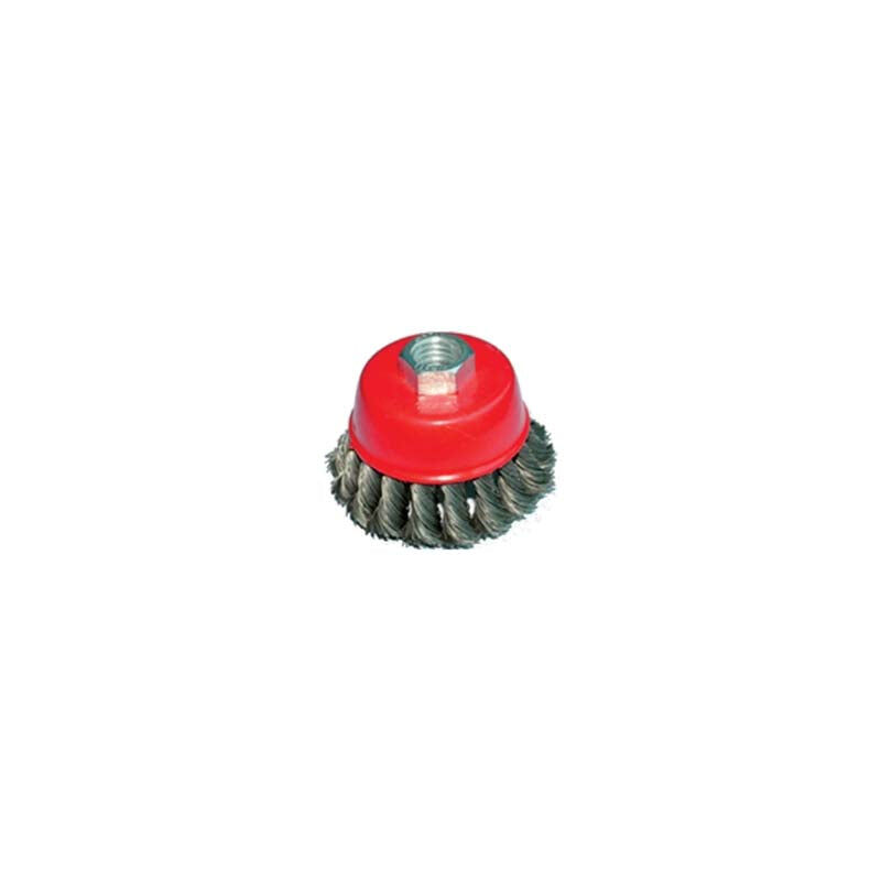 foto del prodotto excel spazzola a tazza fili acciaio ritorti per smerigliatrice extra mm.65 foro filettato 14 ma