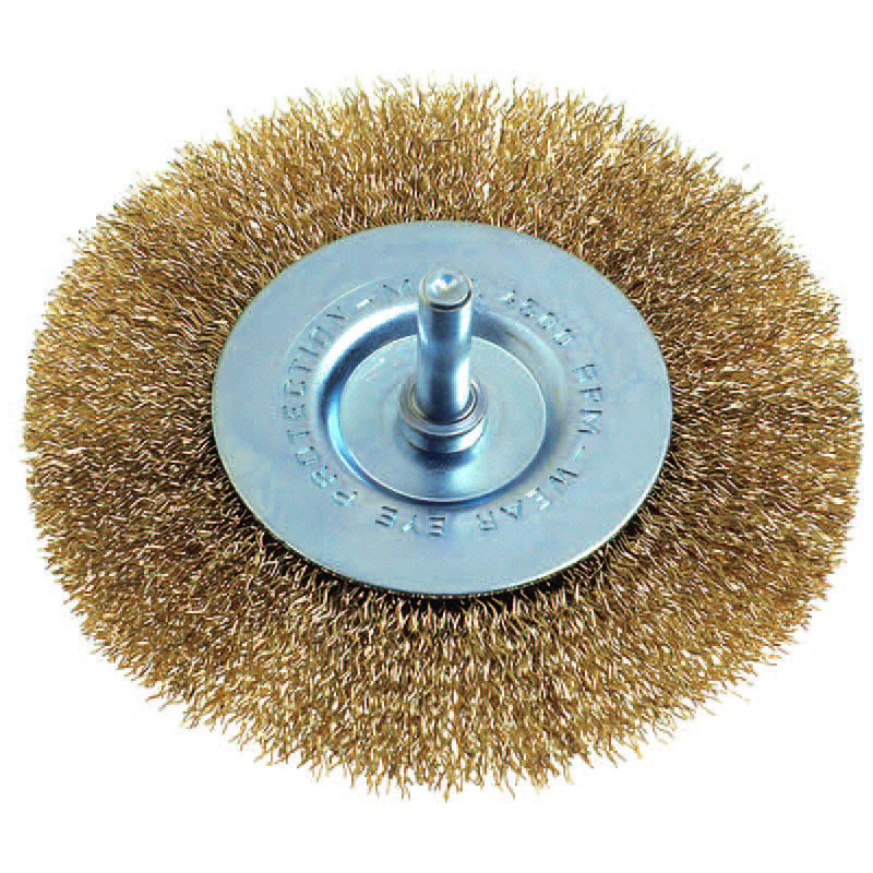 foto del prodotto excel spazzola circolare fili acciaio per trapano extra mm.50 codolo mm.6