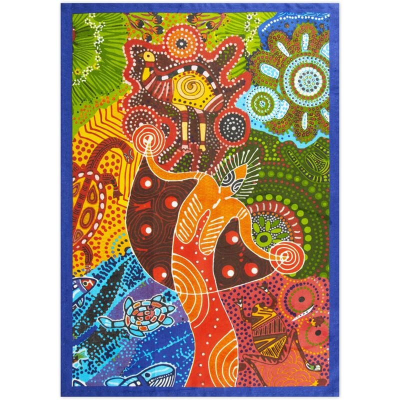 foto del prodotto excelsa aboriginal canovaccio da cucina, 100 cotone, cm. 70 x 50, con asola