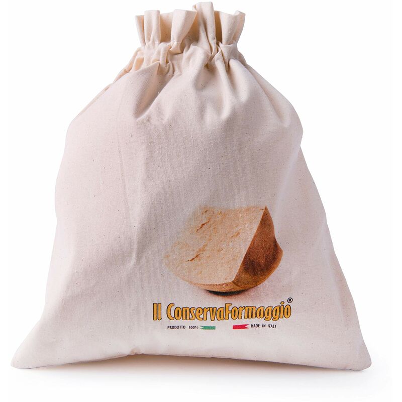 foto del prodotto excelsa bergamaschi vimercati il portaformaggio sacchetto salvafreschezza per formaggi, cotone, panna, dimensioni 32 x 28 cm