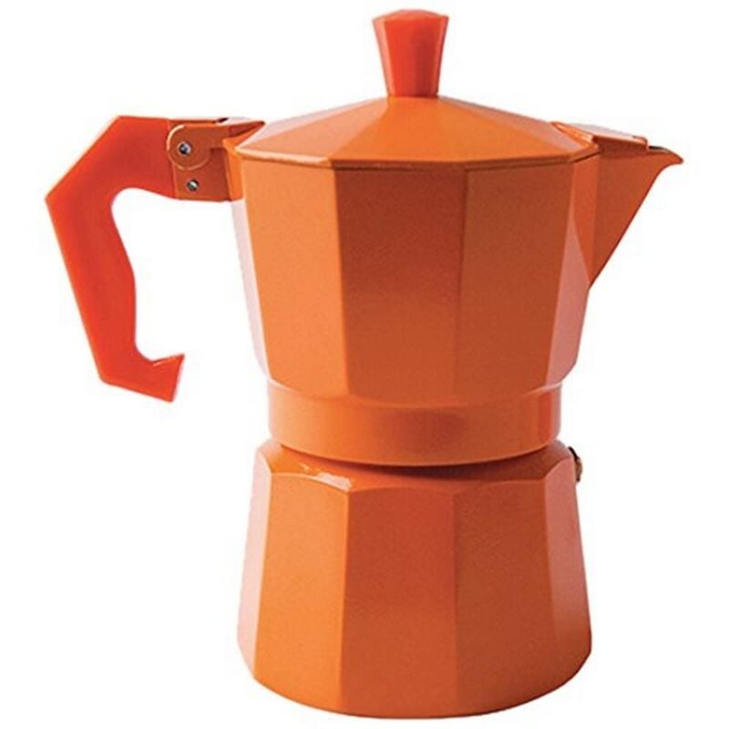 foto del prodotto excelsa caffettiera color 1 tazza, alluminio, arancio, fino a 2 tazze