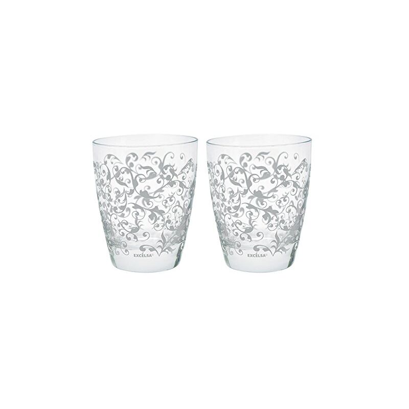 foto del prodotto excelsa domus set bicchieri, vetro, bianco, 2 pezzi