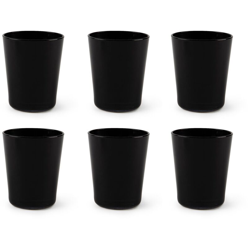 foto del prodotto excelsa portofino set 6 bicchieri, nero, 30 cl., vetro soffiato