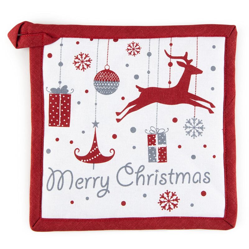 foto del prodotto excelsa presina da cucina merry christmas, cm. 20 x 20, cotone e poliestere 65431 