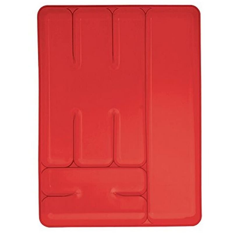 foto del prodotto excelsa - rainbow portaposate 6 scomparti, polipropilene, rosso, 33 x 25