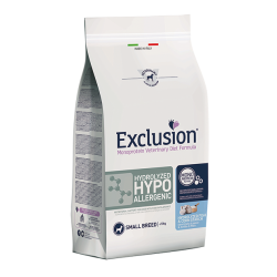 foto del prodotto exclusion cane diet hydrolyzed hypoallergenic adulto small pesce &amp; amido di mais 2 kg temporaneamente mancante dall'azienda produttrice