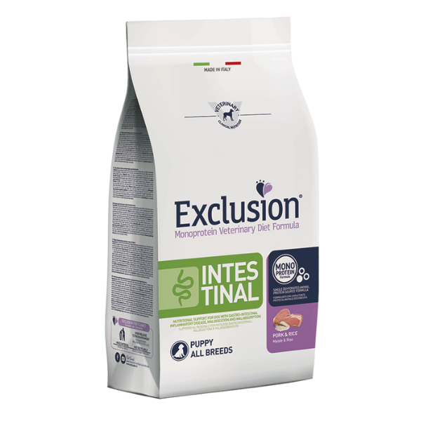 foto del prodotto exclusion diet intestinal puppy maiale e riso - 12 kg - spedizione gratis da 39€