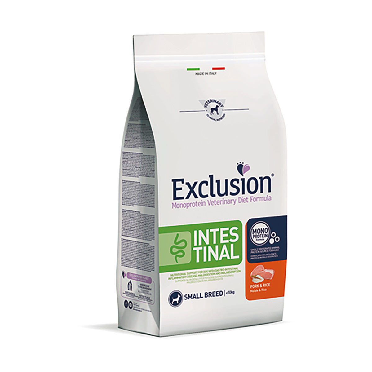 foto del prodotto exclusion diet intestinal small breed maiale e riso 2 kg 1 ordine scegli lo sconto bzr5 bzr20 200 punti fedelt 