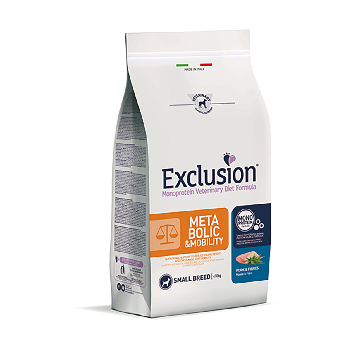 foto del prodotto exclusion diet metabolic mobility small breed maiale e fibre 2 kg 1 ordine scegli lo sconto bzr5 bzr20 200 punti fedelt 