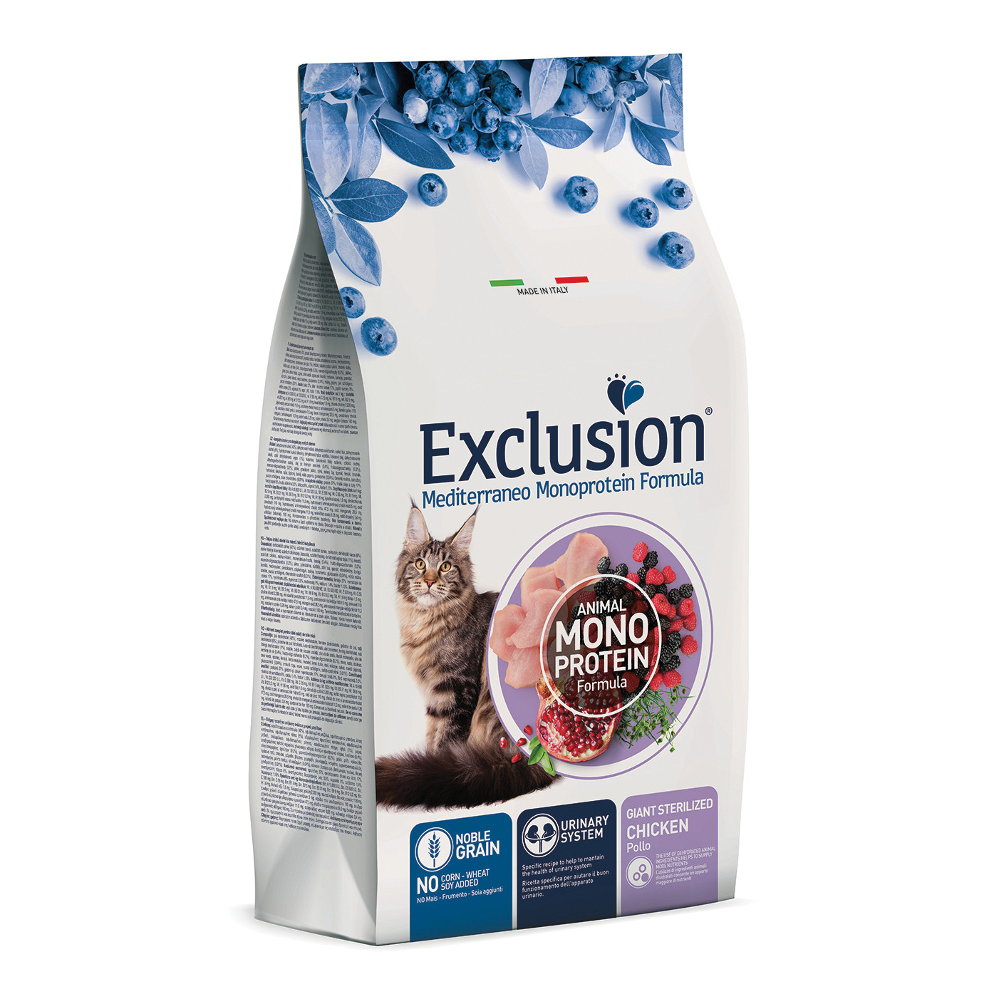 foto del prodotto exclusion gatto mediterraneo adulto giant sterilizzato pollo 1,5 kg