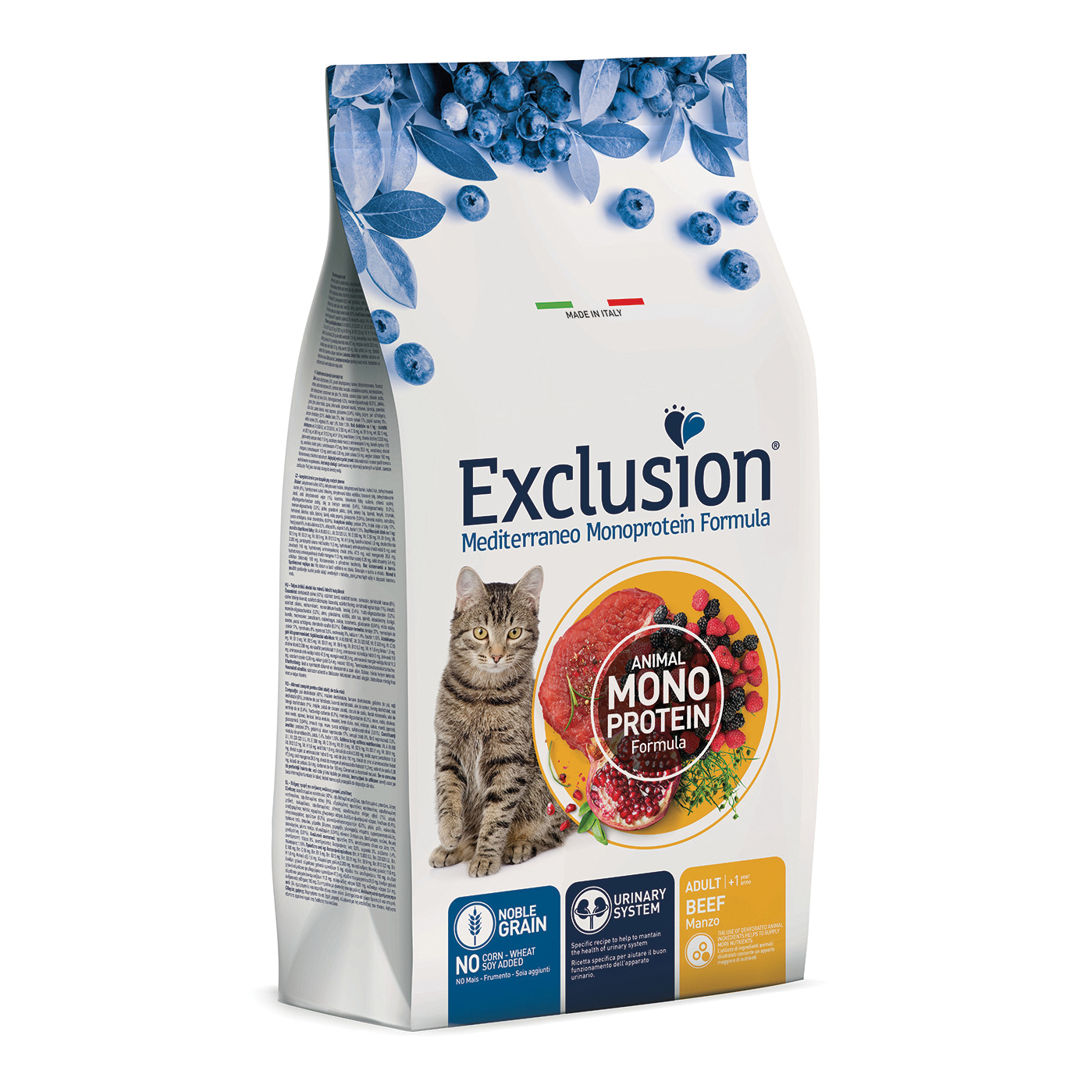 foto del prodotto exclusion gatto mediterraneo adulto manzo 300 gr