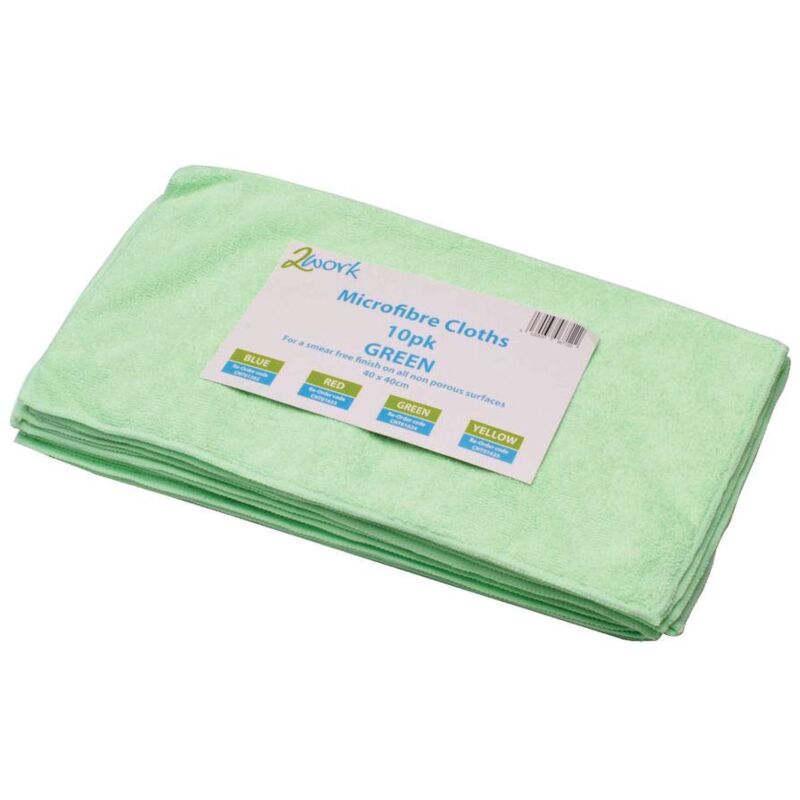 foto del prodotto exel robert scott sons limited panni in microfibra anti pelucchi per lucidare, lavare, 10 pezzi, verde