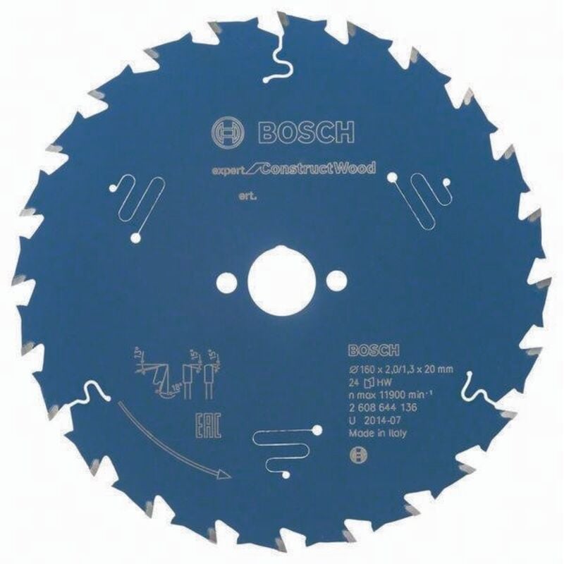 foto del prodotto expert for construct lama circolare per legno 20mm 160 x 20 x 2,0 mm, 24 2 608 644 136