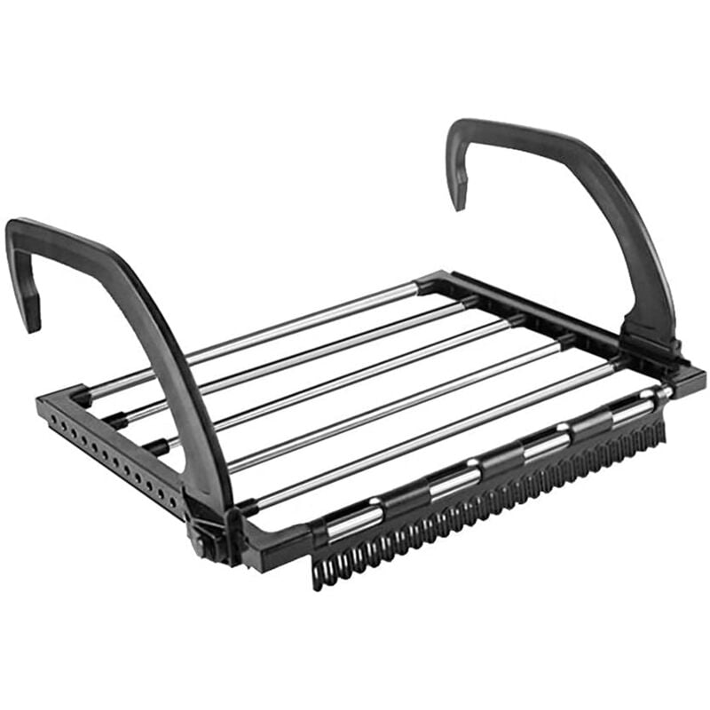 foto del prodotto express dryer, steel radiator dryer, foldable stainless steel clothes drying rack for balcony, window sill, fence, railing, hallway, indoor or