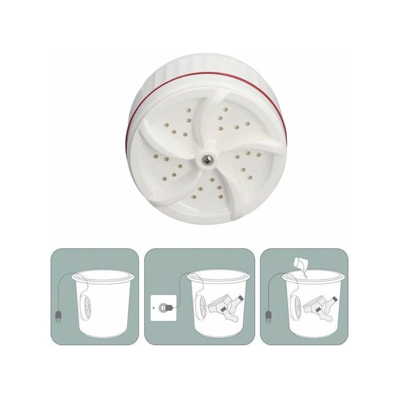 foto del prodotto exsensa lavatrice portatile lavaggio da viaggio ottima x biancheria intima usb turbina