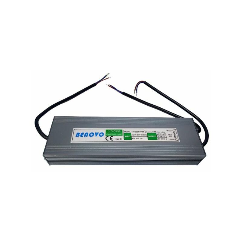 foto del prodotto exsensa trasformatore 12v 200w 16.5a ip67 impermeabile x strip led alimentazione trasformatore