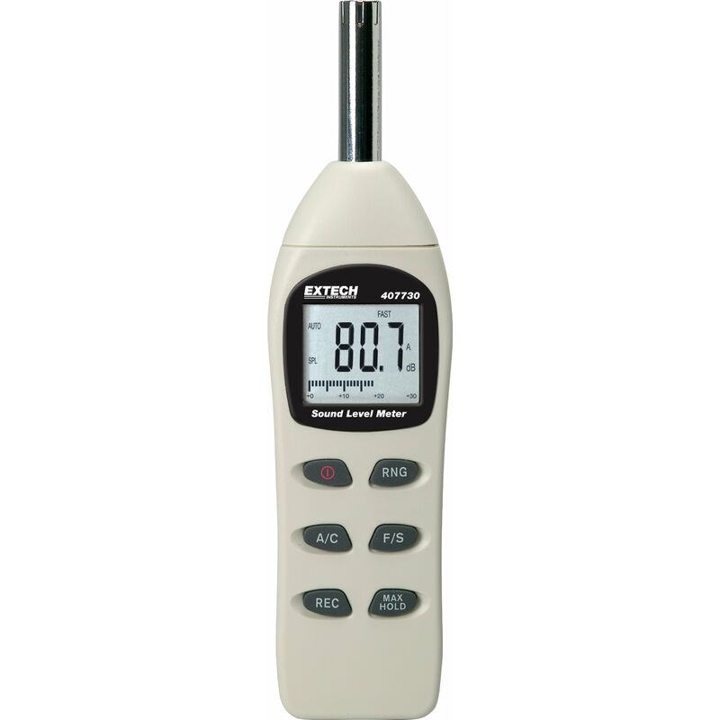 foto del prodotto extech 407730 misuratore digitale del livello sonoro da 40 a 130 decibel