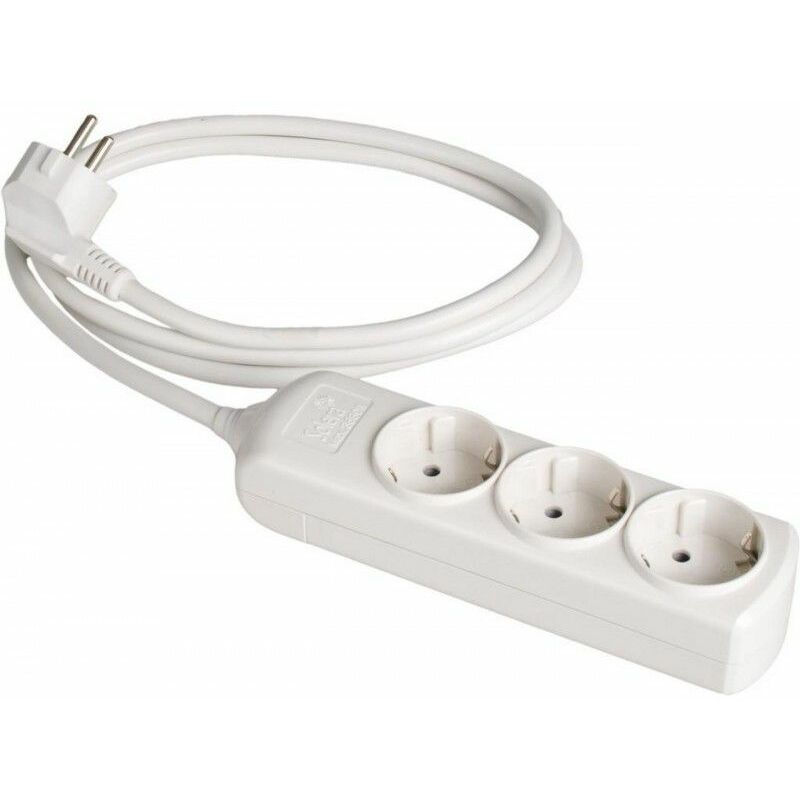 foto del prodotto extender 3 prese bipolari 16a 250v bianco con otturatore solera 8013