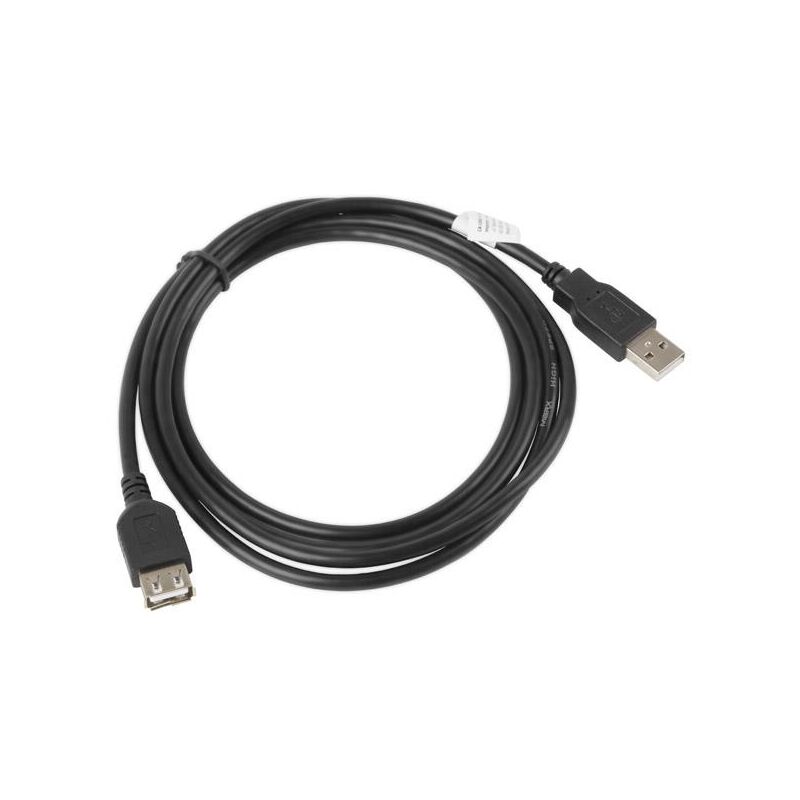 foto del prodotto extender cavo usb ca usbe 10cc 0018 bk connettori a maschio a femmina nero 1,8 metri lanberg