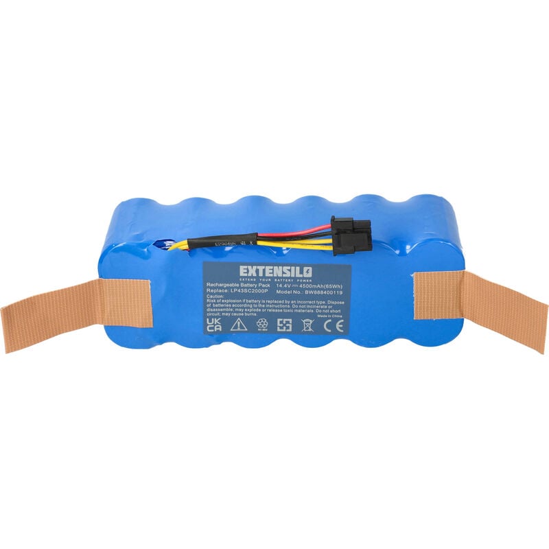 foto del prodotto extensilo 1x batteria compatibile con ariete briciola 2712, 2711, 2717 aspirapolvere 4500mah, 14,4v, nimh 