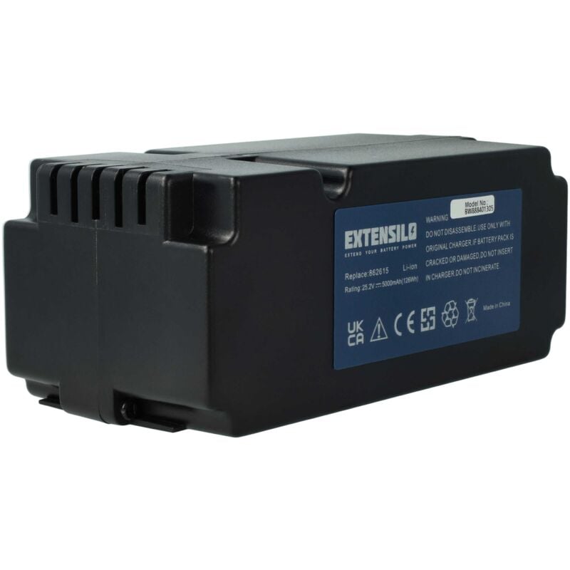 foto del prodotto extensilo 1x batteria compatibile con fuxtec fx rb224, fx rb218 rasaerba 5000mah 25,2v li ion