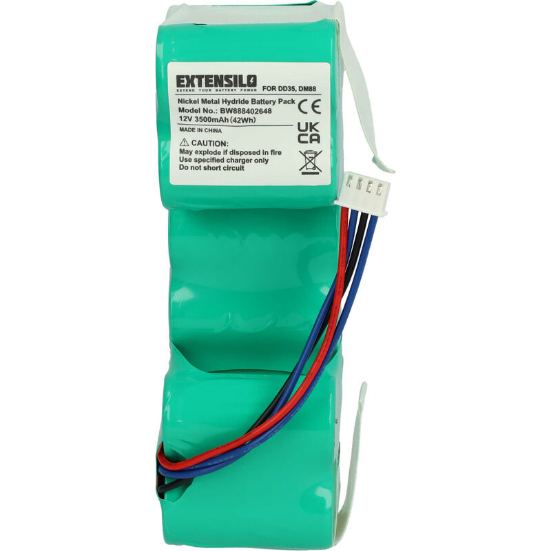 foto del prodotto extensilo 1x batteria compatibile con irobot roomba combo home cleaner 3500mah, 12v, nimh 