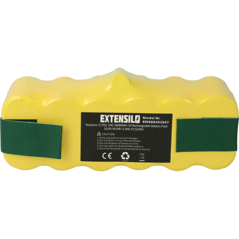 immagine 0 del prodotto extensilo 1x batteria compatibile con irobot roomba r3500, 900, 960, 980, 966 home cleaner 3300mah, 14,4v, nimh 