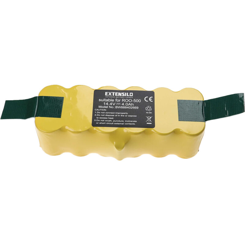 foto del prodotto extensilo 1x batteria compatibile con irobot roomba r3500, 900, 960, 980, 966 home cleaner 4000mah, 14,4v, nimh 