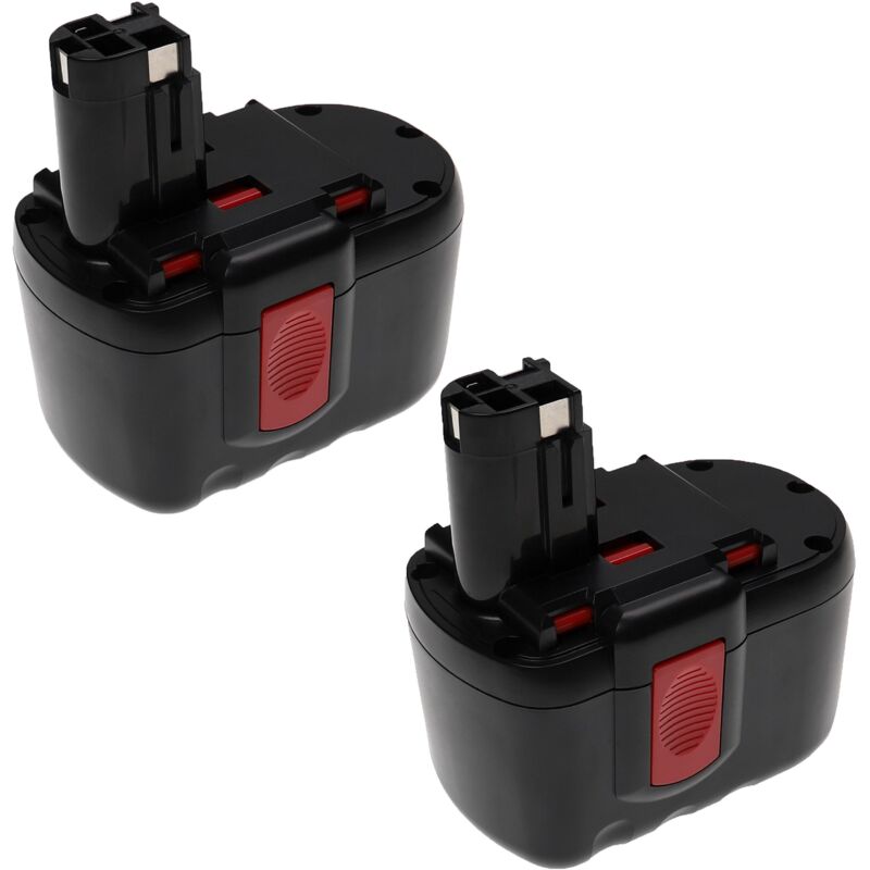 foto del prodotto extensilo 2x batteria compatibile con bosch gbh24vf, gcm24v, gkg 24v, gks 24v, gli 24v, gmc 24v attrezzo da lavoro 3300 mah, nimh, 24 v 