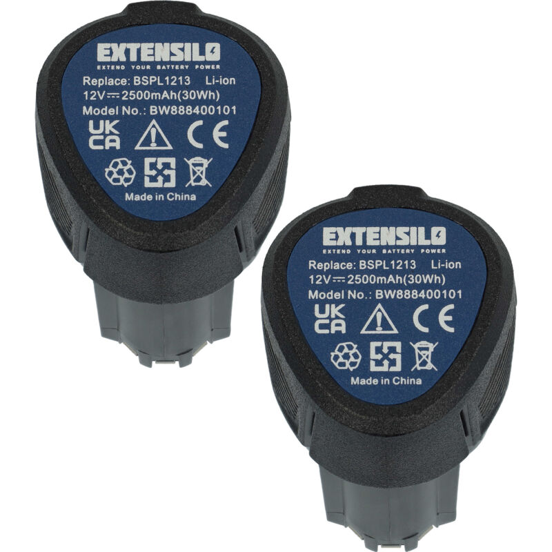 foto del prodotto extensilo 2x batteria compatibile con hendi coltello per kebab 2500 mah, li ion, 12 v 