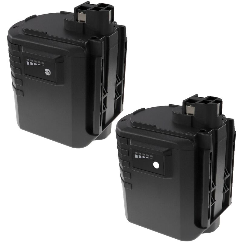 foto del prodotto extensilo 2x batteria sostituisce w rth wa 24v per attrezzi da lavoro 3300 mah, nimh, 24 v 