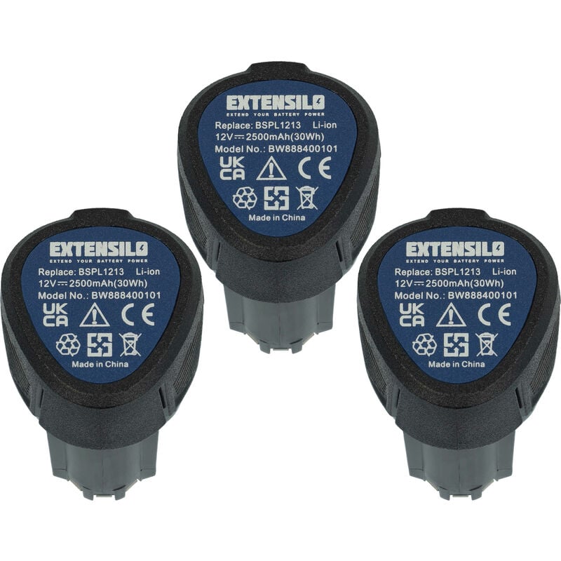 immagine 0 del prodotto extensilo 3x batteria sostituisce hendi 936795 per coltello per kebab 2500 mah, li ion, 12 v 