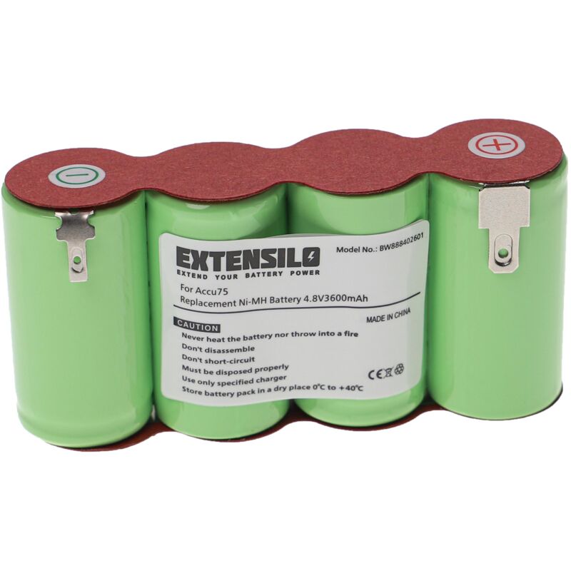 foto del prodotto extensilo batteria compatibile con gardena accu75 8818 20 sfoltirami tagliasiepi cesoia elettrica 3600mah, 4,8v, nimh 