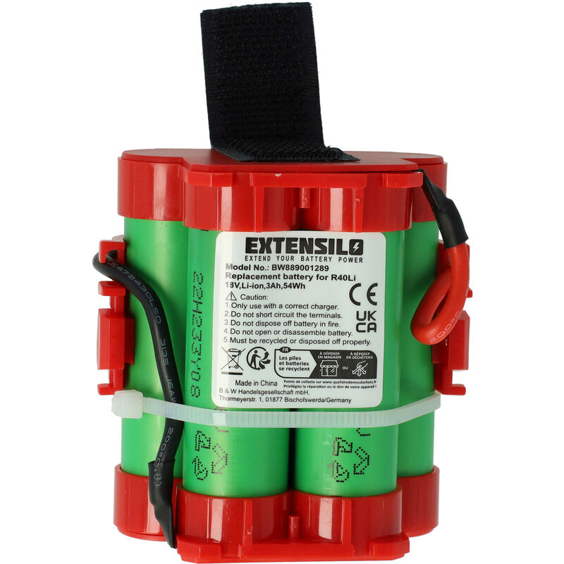 immagine 0 del prodotto extensilo batteria compatibile con gardena robotic r38li 2012, r38li 2013, r38li 2014, r38li 2015 tagliaerba, robot tagliaerba 3000mah, 18v,