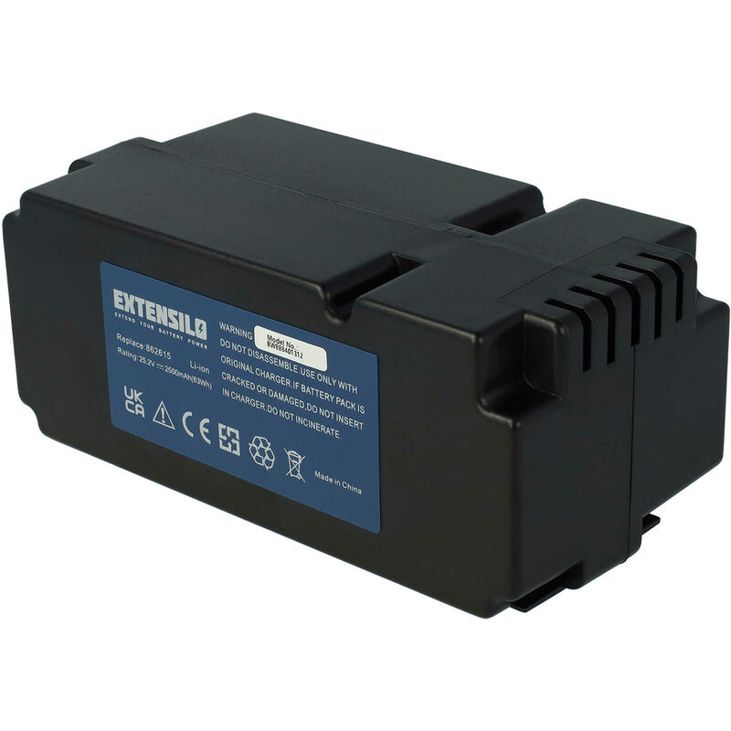 foto del prodotto extensilo batteria compatibile con grizzly mr 400, mr 1200, mr 1000, r800 easy, mr 600 rasaerba 2500mah, 25,2v, li ion