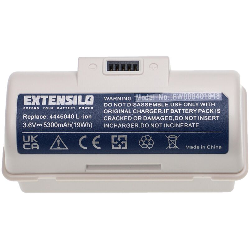 foto del prodotto extensilo batteria compatibile con irobot braava jet m6134, 245, 244, 250, 241, m6, 240, m6110 home cleaner 5300mah, 3,6 v, li ion 