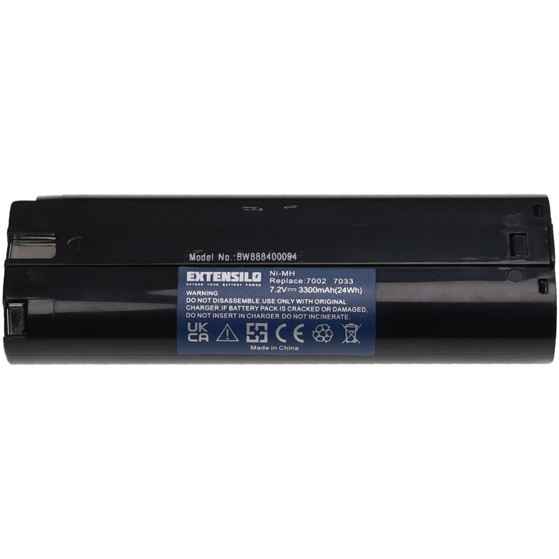 foto del prodotto extensilo batteria compatibile con mikrofyn mikrolaser ml-15i, ml-2, ml-4, ml-2h, ml-3, ml-23, ml-24 utensile elettrico 3300 mah, nimh, 7,2 v