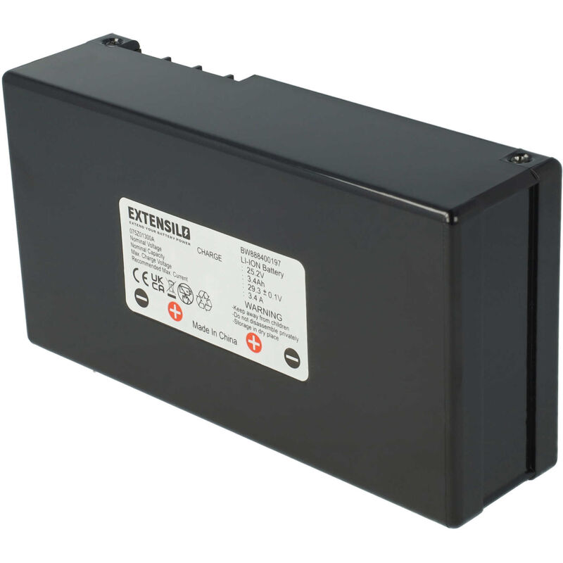 foto del prodotto extensilo batteria compatibile con wiper c xe, ciiky xe, ciiky xh, c12, c20, c6, c8, joy tagliaerba, robot tagliaerba 3400mah, 25,2v, li ion 